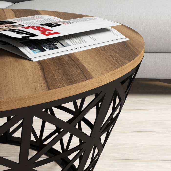 Hanah Home Stil Metal Ferforje Walnut